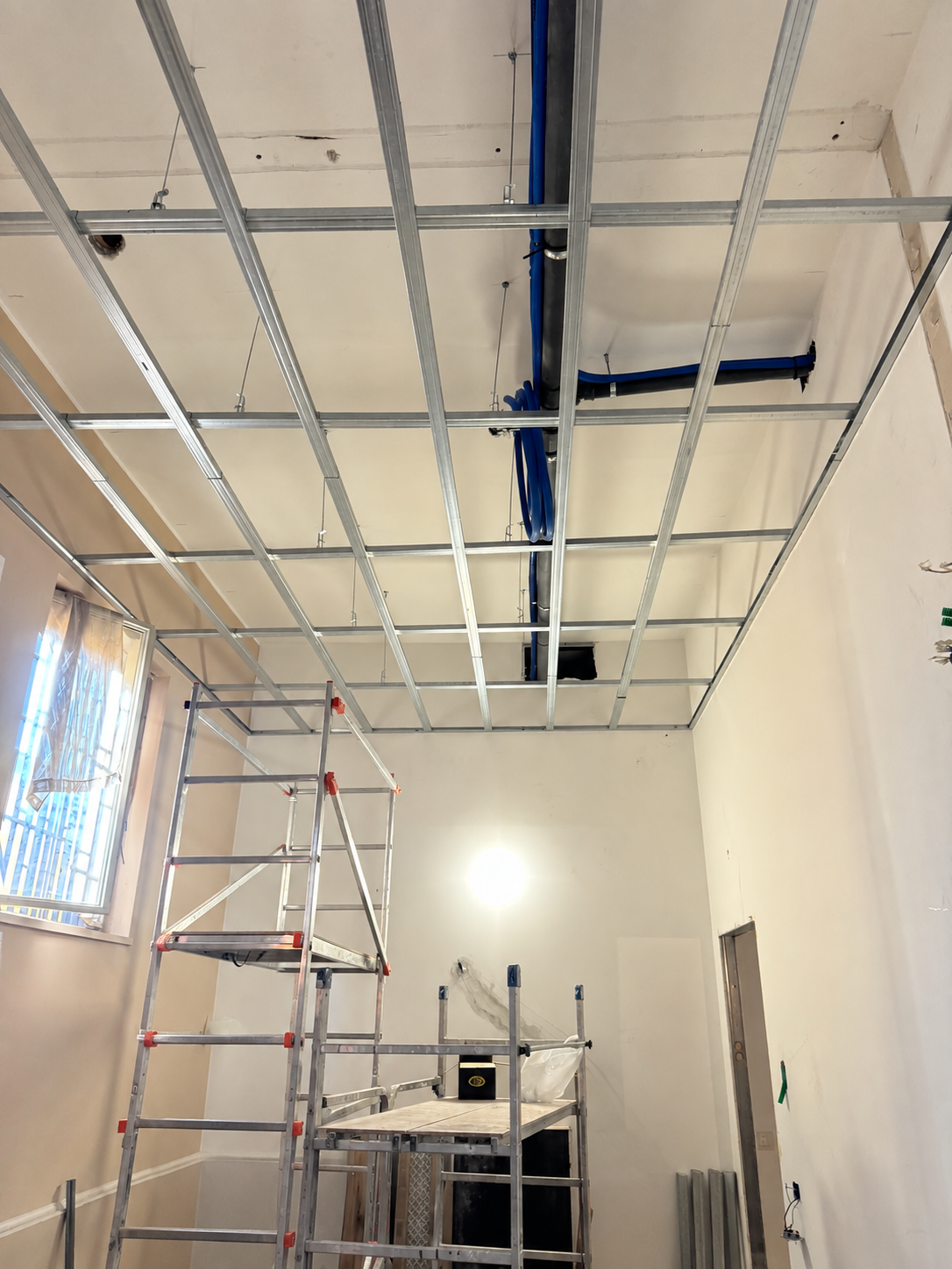 Struttura controsoffitto e predisposizioni impiantistiche